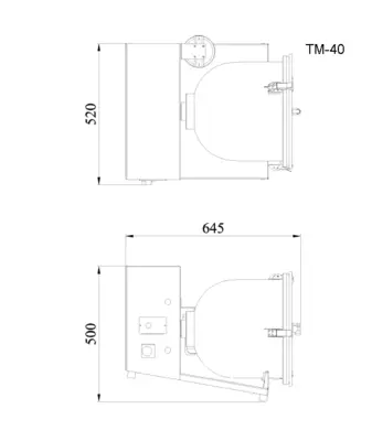 Promarks Model TM40 Table Top Marinating Vacuum Tumbler