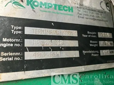 USED 2018 KOMPTECH TERMINATOR 6000S MOBILE SHREDDER
