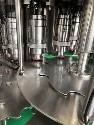 USED 2017 ZHANG J IAGANG, BEIJING CHINA TRI-BLOCK 40 VALVE BOTTLE RINSER, FILLER, CAPPER