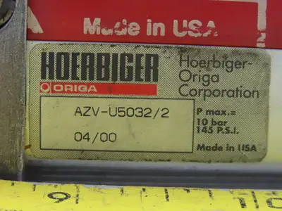 Hoerbiger Origa AZV-U5032/2 Pneumatic Air Cylinder 1" Bore 2" Stroke Twin Rod