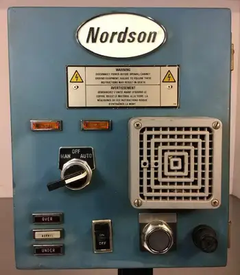 Nordson 809057B / AN92D01270 Warning Over / Under Control Panel. Loc.Wall
