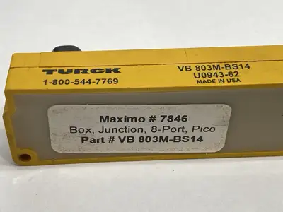 Used Turck Passive Junction Box 8-Port x M8 3-Pin, U0943-62 PLC Processors Michigan US | Maverick Industrial Sales #1394298