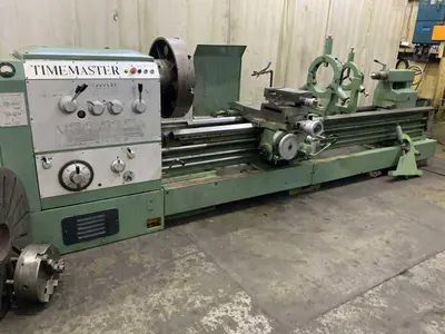 32/36" x 120" TIMEMASTER GAP BED ENGINE LATHE, 4" SPINDLE HOLE: STOCK #23757