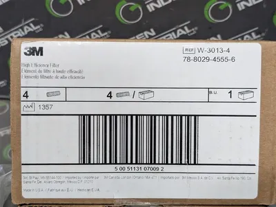 Box of 4 3M W-3013-4 High Efficiency Filter Cartridges 78-8029-4555-6 New NIB