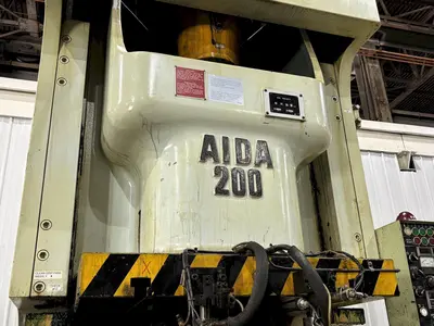 220 TON AIDA MODEL #NC1-200(2) GAP FRAME PRESS, WITH 9.84" STROKE: STOCK #22202