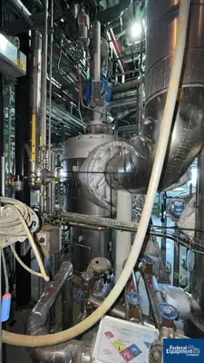 USED Buss ChemTech 6.3 Sq Meter / 67 Sq Ft Buss SMS Thin Film Evaporator, 904L S/S, 3.2/16 Bar