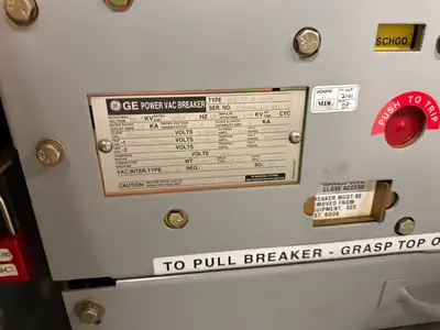 25kV Switchgear Lineup 1200A w/ Power Vac Breaker VB1 27.0-16-0