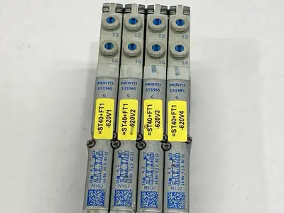 VMPA1-FB-AP-4-1 , VMPA1-FB-EMS-8, VMPA1-M1H-G-PI | Festo VMPA1-FB-AP-4-1 Sub Base w/ VMPA1-FB-EMS-8 Module VMPA1-M1H-G-PI Solenoid - Used