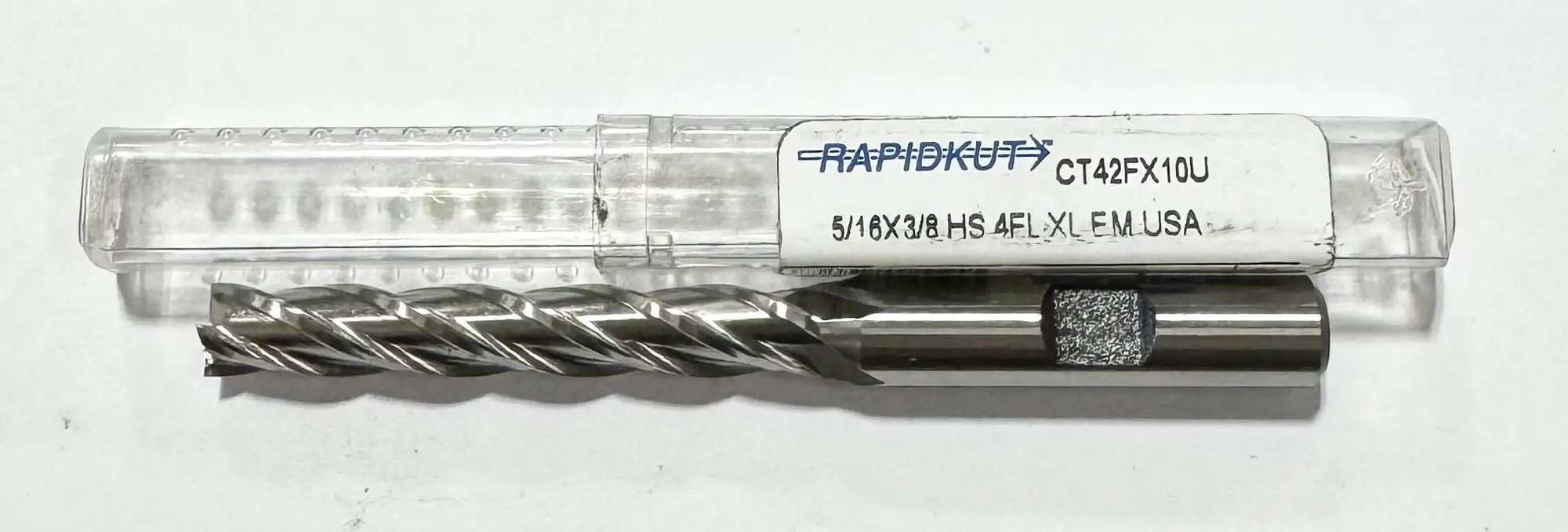 RapidKut 5/16" HSS End Mill Extra Long 4 Flute USA Made