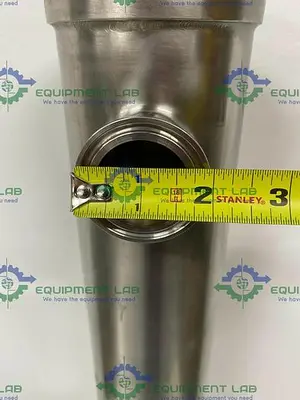 USED SOMMER & STRASSBURGER 4" SANITARY X 50" L 9.5 LITER FILTER HOUSING COLUMN 290PSI