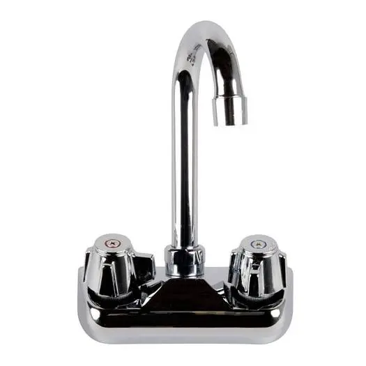 Handsink Faucet Wallmount with 4" Centers and 8" Gooseneck