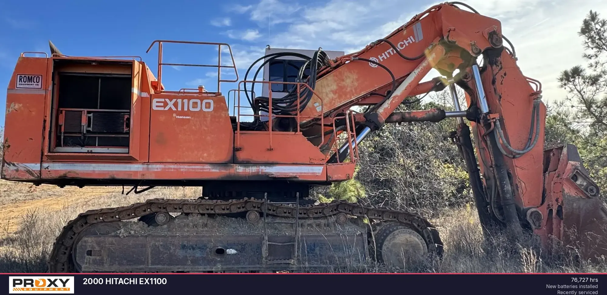 Used 1995 HITACHI EX1100 Crawler Excavators Oklahoma US | Proxy Equipment #1381929