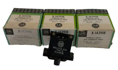 LOT OF 3 ALLEN BRADLEY X-143918 OVERLOAD RELAY X143918 NEW, SURPLUS