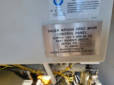 Used 2007 SAUER WP5000 High Pressure Air Compressors Washington US | Alpha HPAC #1285473