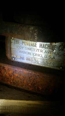 USED PORTAGE MACHINE COMPANY ROTARY TABLE 36