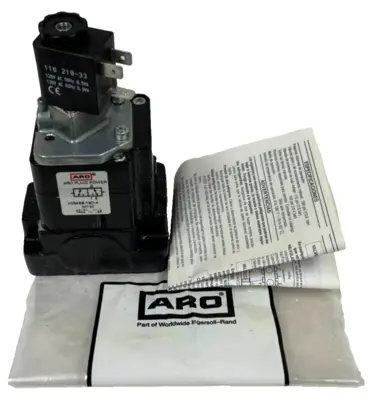 NEW ARO FLUID POWER H-254-SS-120-A POPPET VALVE 3-WAY 1/2" 120VAC H254SS-120-A