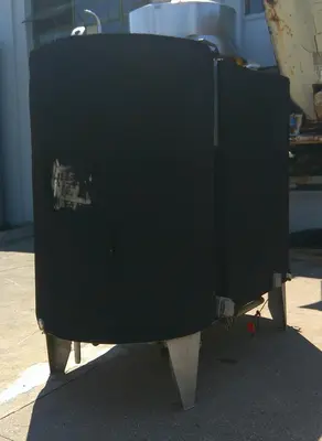 SPC9202  Tank 2 tanks x 600 gallon vertical tank, Stainless Steel, flat CIP