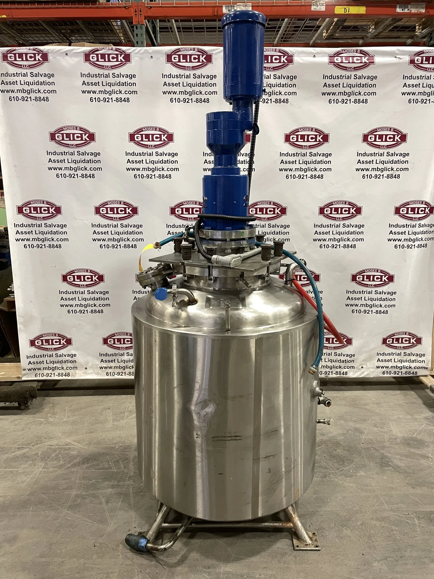 A-L Stainless 300L Fermentation & Transfer Reactor Vessel/Tank w/ Brawn Mixer