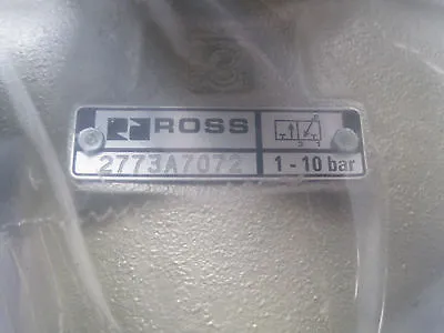 NEW ROSS CONTROLS 2773A7072 VALVE