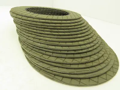 NA 12100-11-004 Friction Disc Clutch Plates 7"ODx4-3/8"ID 36T Drive Lot of 17
