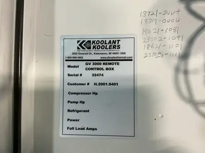 Used DIMPLEX THERMAL SOLUTIONS GV 3000 REMOTE CONTROL BOX Automation Control (HMI) Ohio US | HGR 24 #1355925