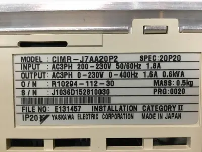 USED YASKAWA CIMR-J7AA20P2
