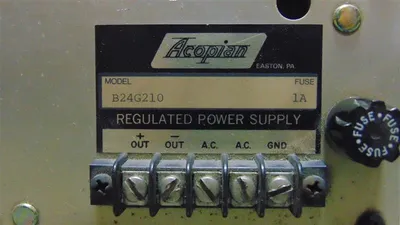Acopian B24G210 Regulated Power Supply Module Used
