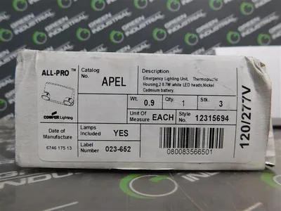 Cooper Lighting All-Pro APEL Emergency Lighting Unit Style No. 12315694  New NIB