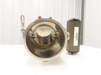 Bulling Metal Works 304-CCS Stainless Butterfly Valve 6" Tri-Clamp w/Actuator