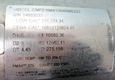 USED Micro Motion CMF200 M418N4BME2ZZ