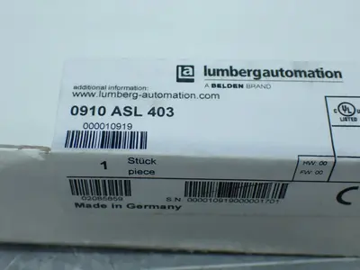 NEW LUMBERG AUTOMATION 0910 ASL 403