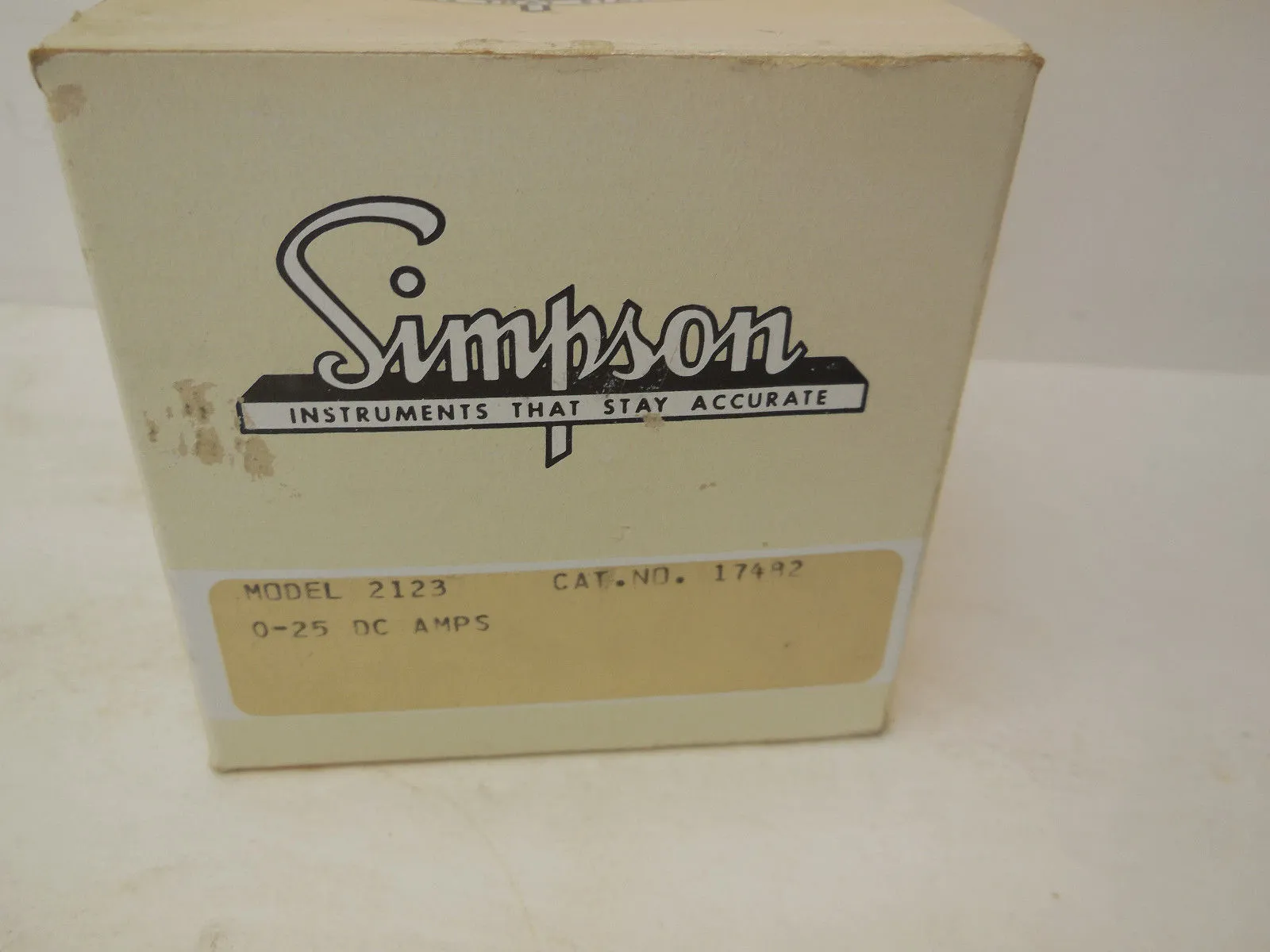 NEW SIMPSON 2123 METER GAUGE 17482