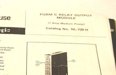 NEW WESTINGHOUSE NL-739-H FORM C RELAY OUTPUT MODULE NL739H