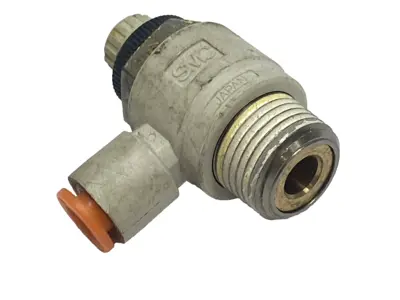 Used SMC Speed Control Elbow Valve 3/8" NPT x 3/8" Tube LOT OF 2 Pump & Valve Parts Michigan US | Maverick Industrial Sales #1391277