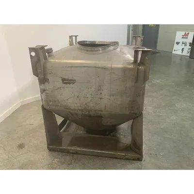 Used 1000 Liter (35 cu. Ft) IBC Matcon Stainless Steel Portable Tote Bin