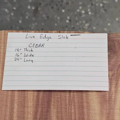 Live Edge Cedar 1 1/2"x16"x24"