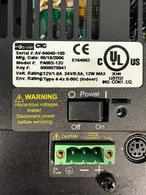 Ctc Parker PA08S-133 Automation 12V/1.0A 24V/0.5A 12W Max (5.5.2)