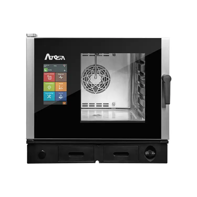 New | in-Stock Atosa New Atosa AEC-0511E Smart Touch Electric Combi Oven, Fits 5 Half-Size Pans, 208/240v Electric Ovens Illinois US | Falcon Restaurant Supply #1375264