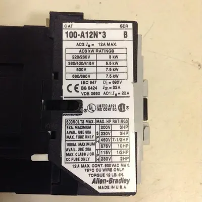 USED ALLEN BRADLEY 100-A12N.3 SER B
