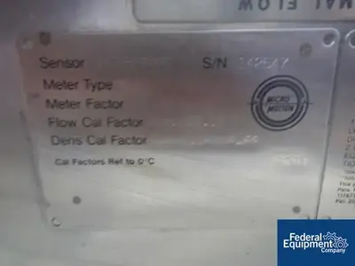 USED Micro Motion Micro Motion Flow Meter, Model DS 150, S/S