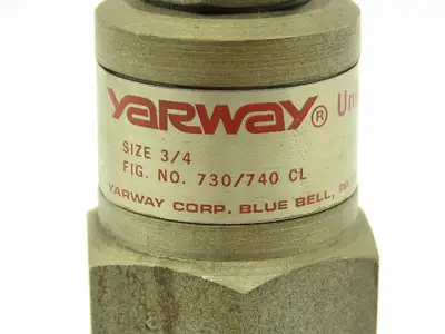 Yarway 730/740 CL Unibody Impulse Steam Trap Valve 3/4" 300 PSI