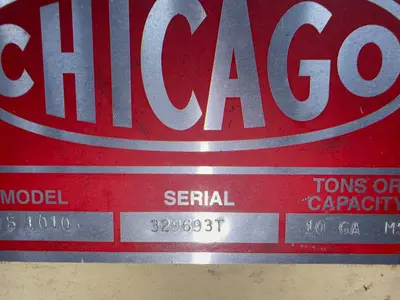 Used CHICAGO HS1010 Power Squaring Shears (Gauge) Ohio US | HGR 24 #1186217