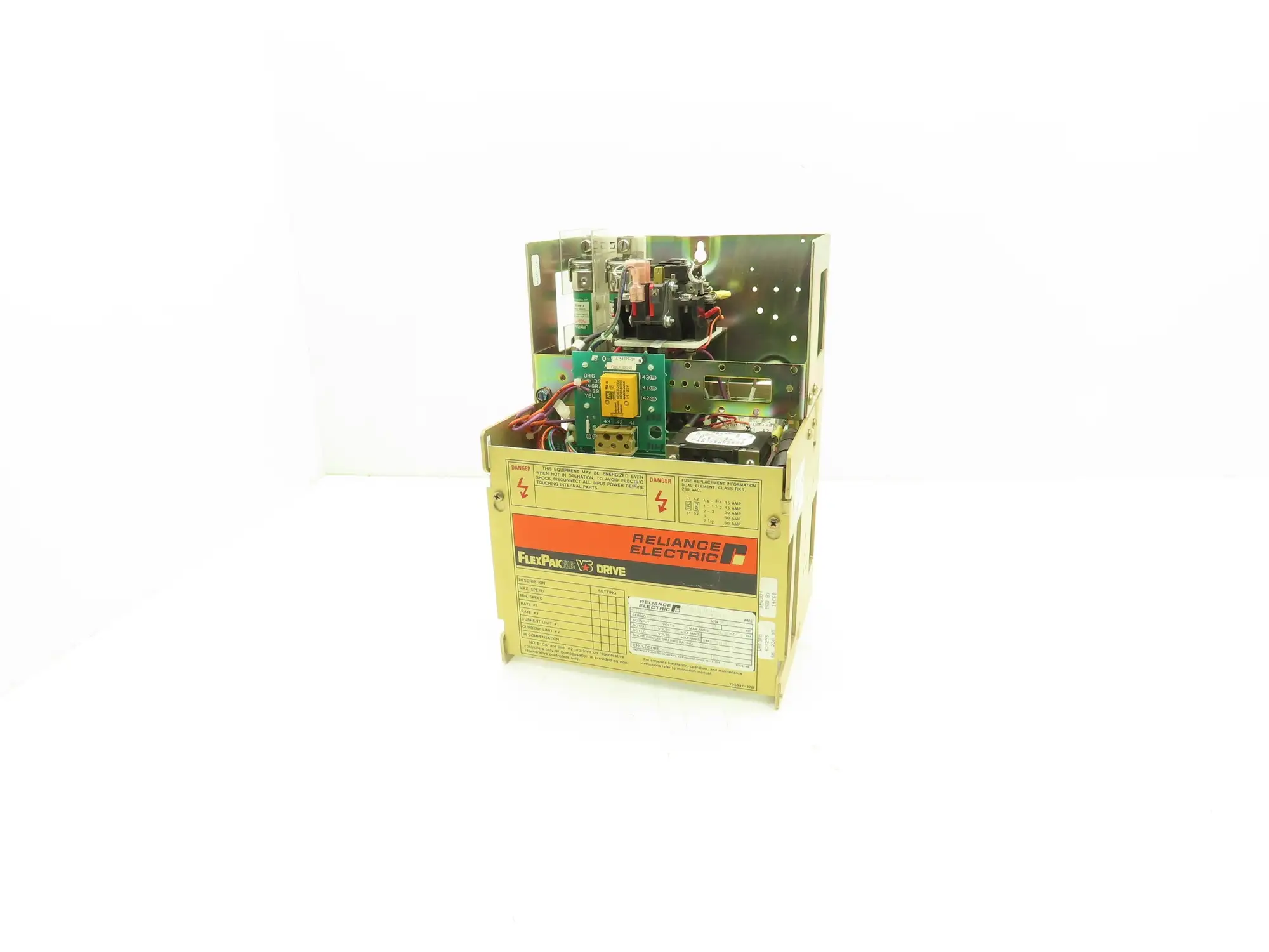 Reliance Electric 14C109U FlexPak Plus VS Drive 5Hp 230VAC Input 180VDC Out