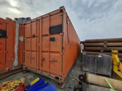 40 ft Insulated Shipping Container on a Skid w/ Shelving & Electrical - 24754
