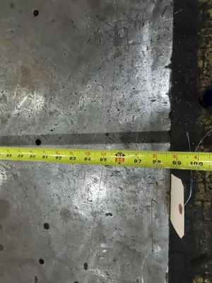 12'3" X 8'3" STEEL LAYOUT TABLE: STOCK #23550