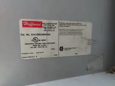 Hoffman A14128CHQRFGW Electrical Enclosure Junction Box 14x12x6" Disconnect