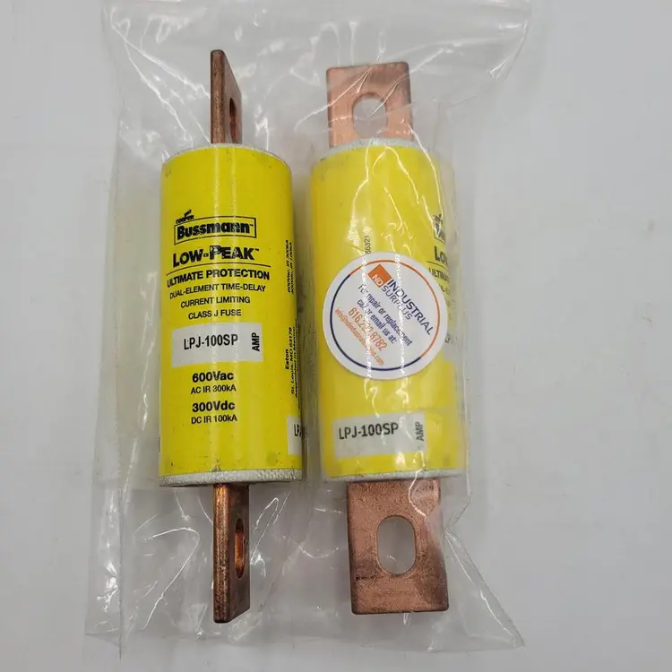 New | in-Stock BUSSMAN BUSSMAN LOW-PEAK LPJ-100SP DUAL-ELEMENT TIME DELAY Fuses | ND Industrial Surplus #1219403