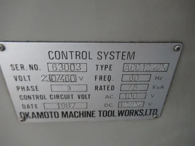 USED 1987 OKAMOTO ACC-124DX