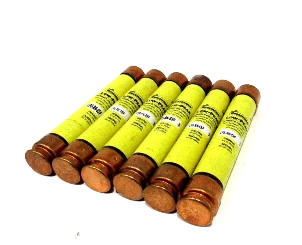 LOT OF 6 NEW BUSSMANN LPS-RK-6SP FUSES LPSRK6SP