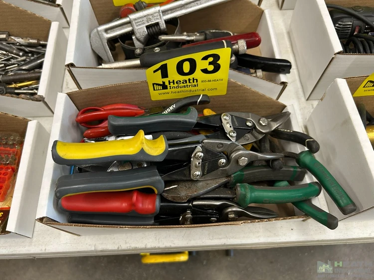 Used _UNKNOWN_ ASSORTED SNIPS, PLIERS, ETC Pliers Illinois US | Heath Industrial Auction Services #1379587